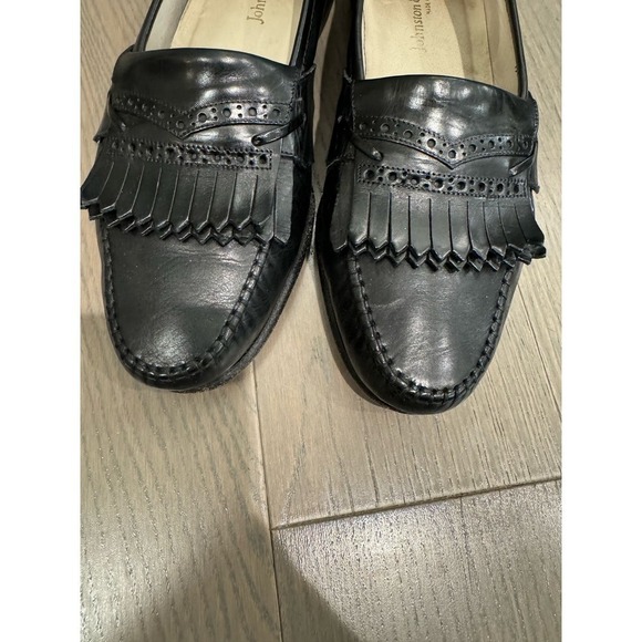 Johnston & Murphy Men's Black Leather Loafers Size 9.5 - Picture 8 of 9